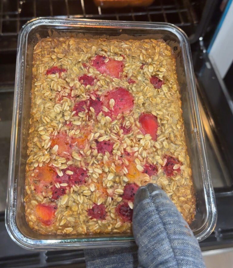Baked Oatmeal (High Protein, Less Sugar — Perfect for Meal Prep or Camping!)